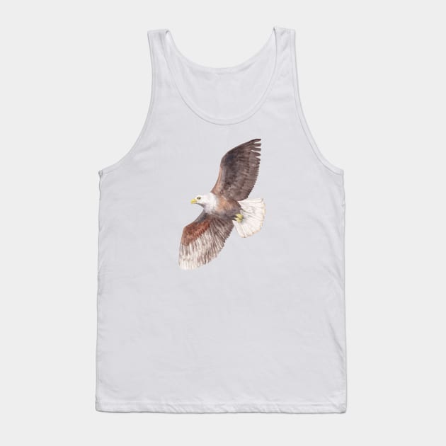 Soaring Watercolor Eagle Tank Top by wanderinglaur